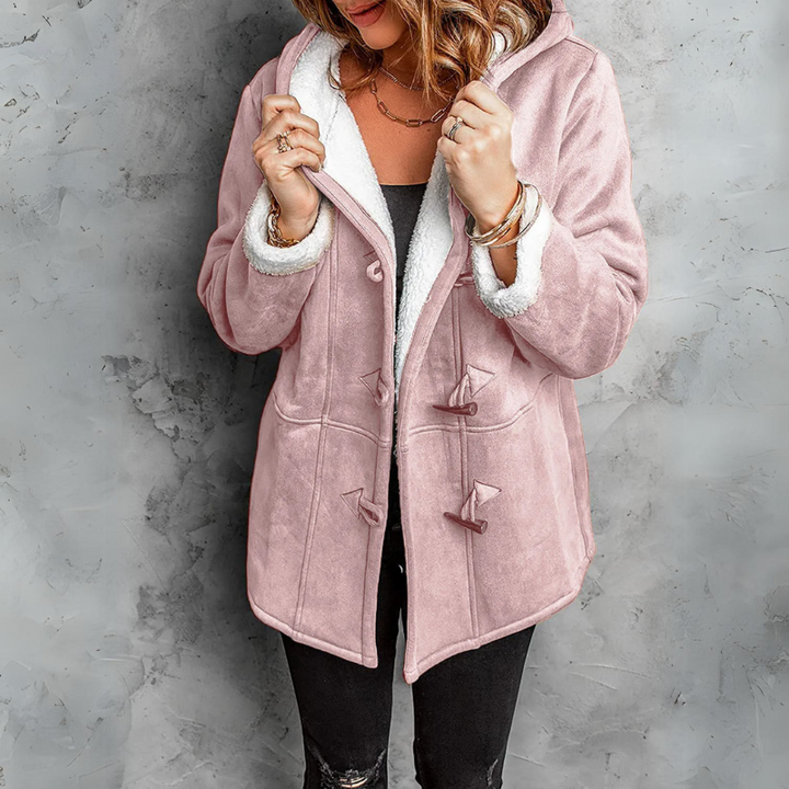 Florence | Plush Hooded Toggle Coat