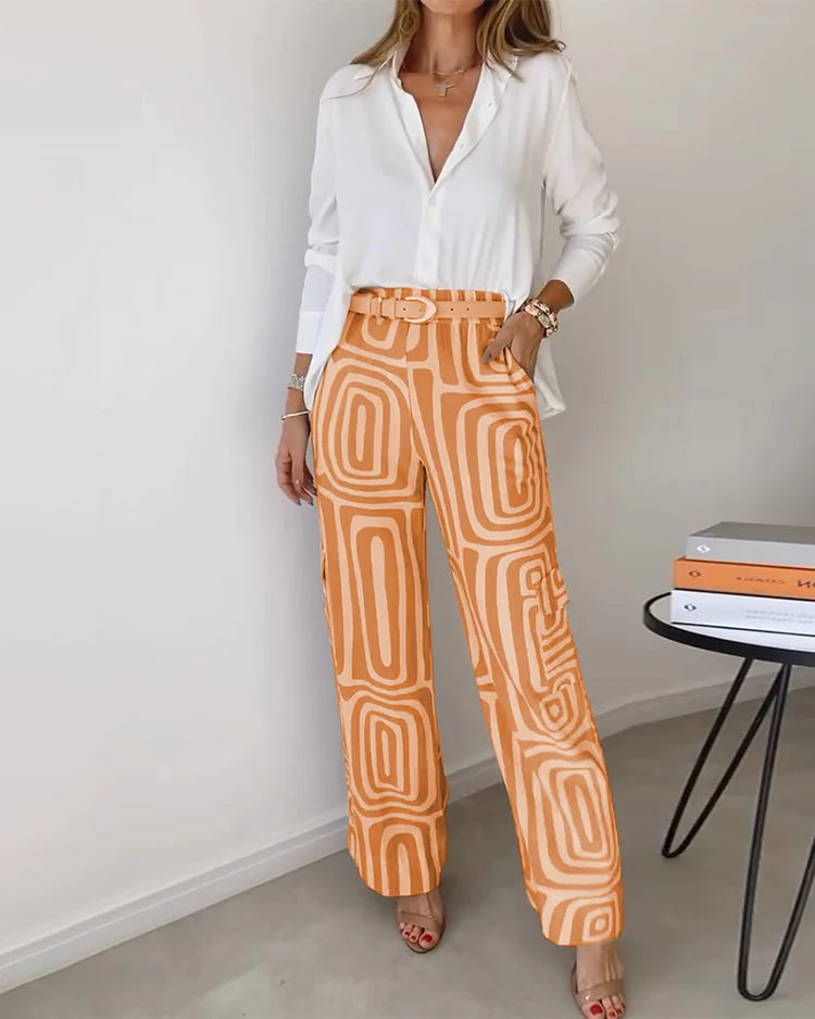 Braelyn | Geometric Palazzo Set