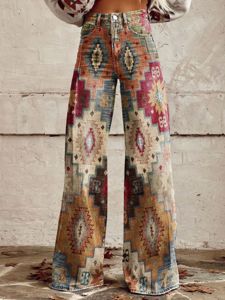 Sara | Boho Vintage Wide-Leg Pants