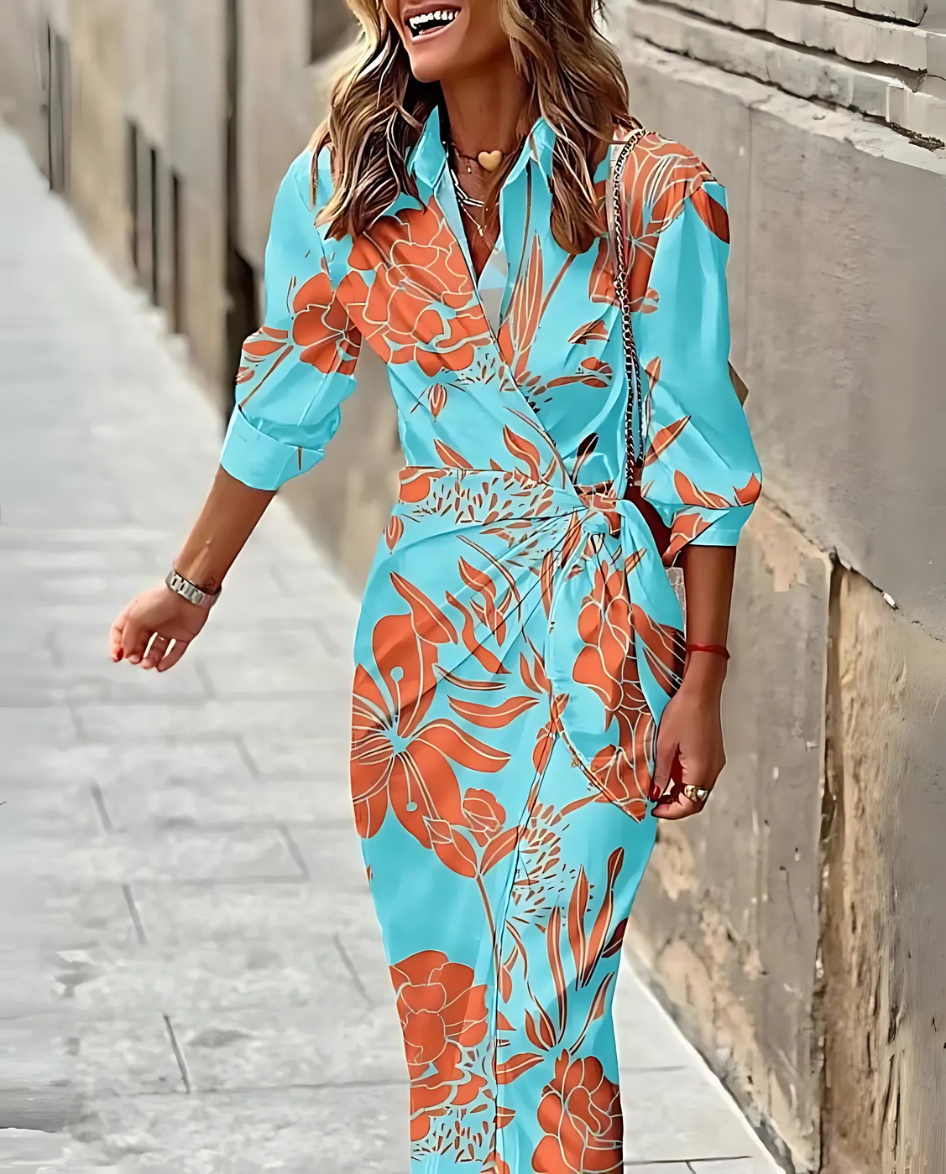 Alina | Printed Wrap Dress