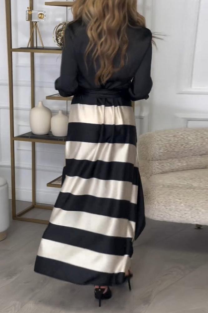 Serena | Elegant Striped Dress