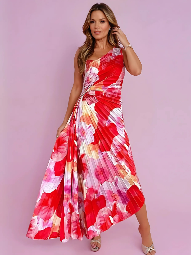 Kylie | Pleated Flowery Dress