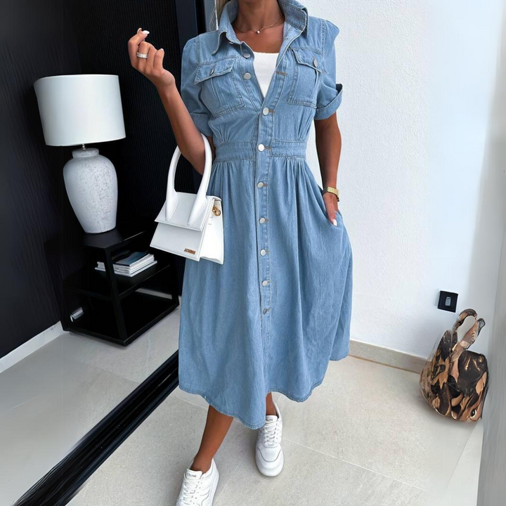 Zayna | Elegant Denim Dress