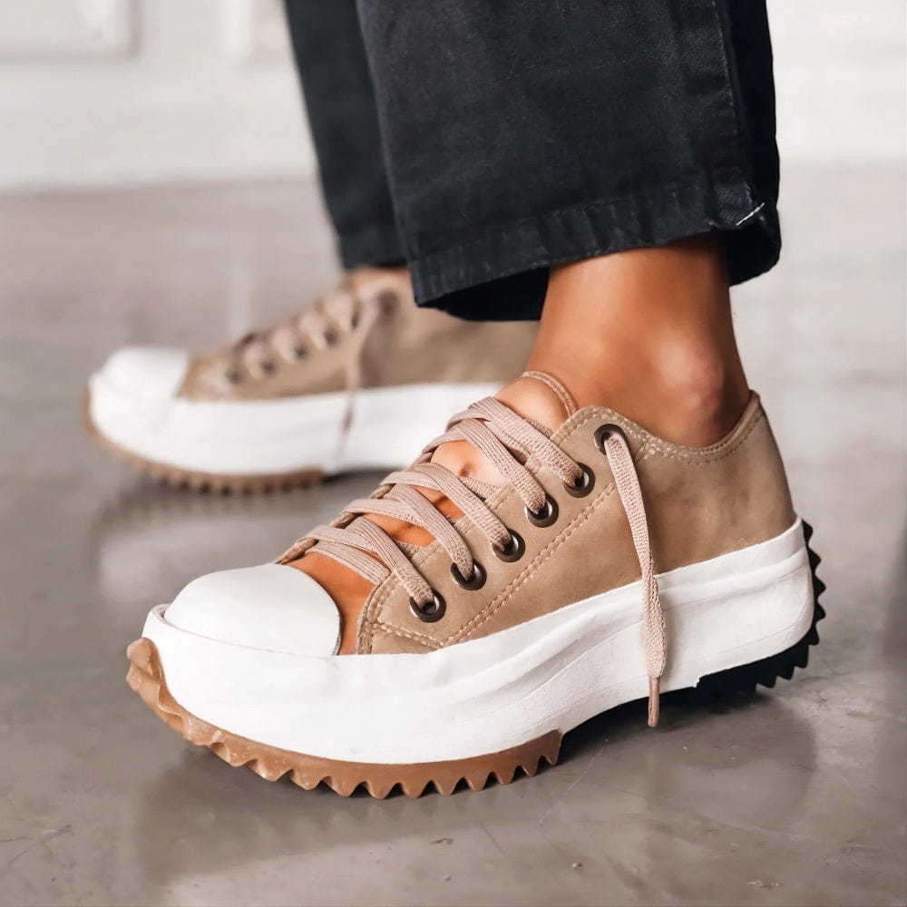 Roisin | Leather plateau sneakers