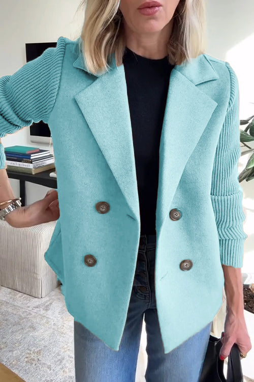 Mariana | Elegant Knit-Sleeve Blazer