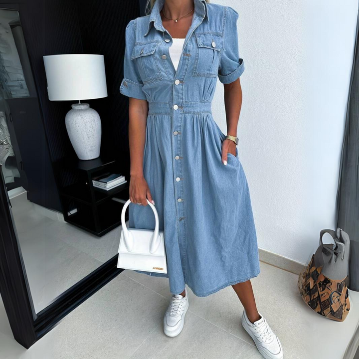 Zayna | Elegant Denim Dress