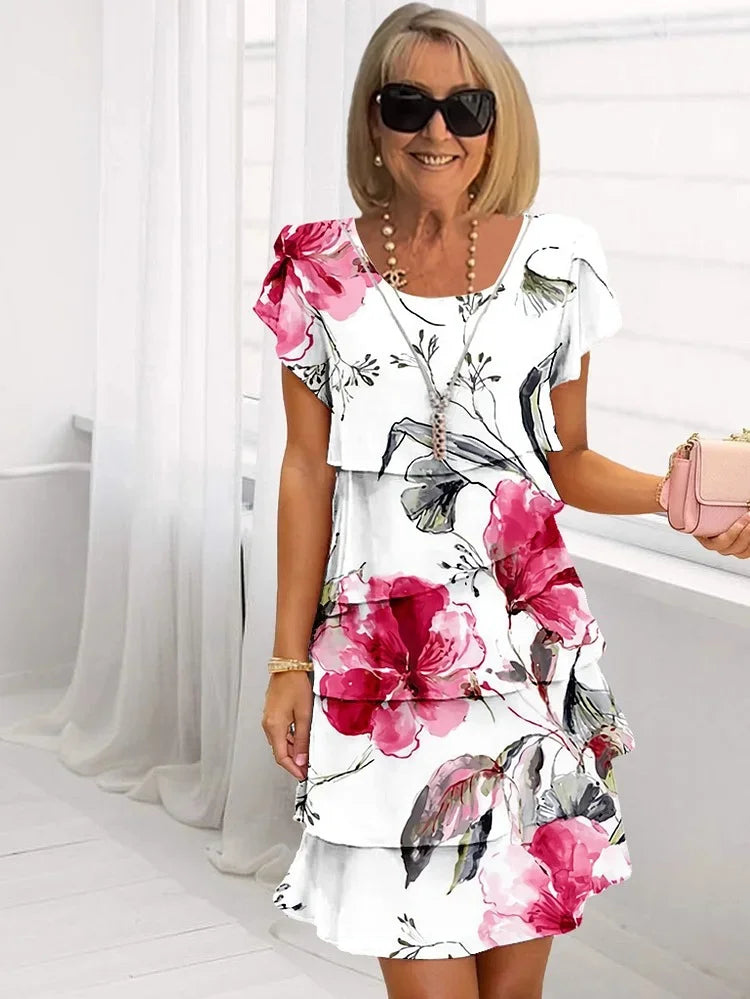 Ashley | Ruffled Floral Dress