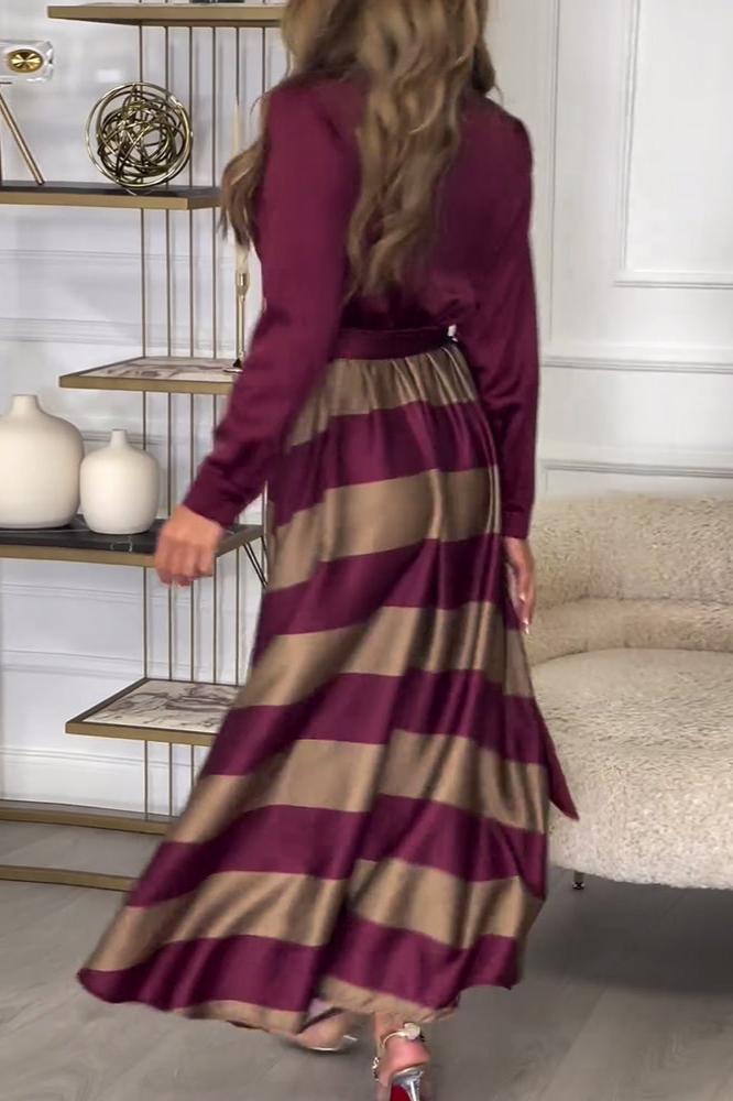 Serena | Elegant Striped Dress