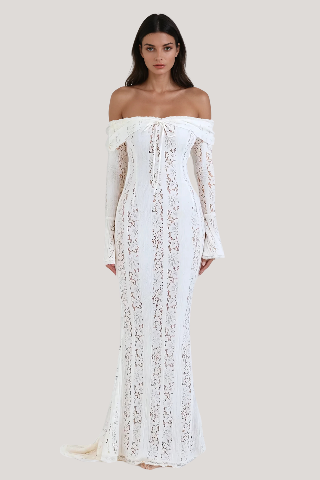 Selah | Lace Off Shoulder Cutout Maxi Dress