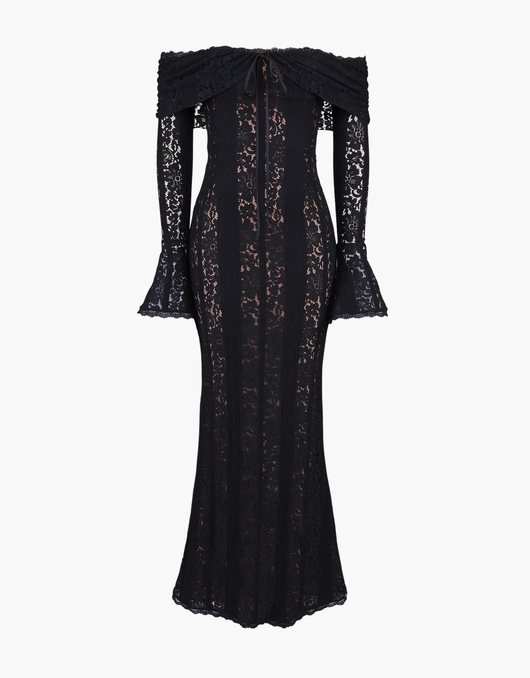 Selah | Lace Off Shoulder Cutout Maxi Dress