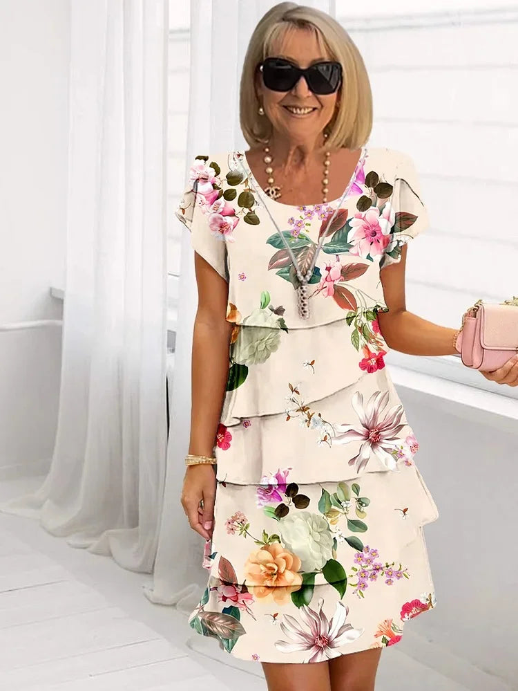 Ashley | Ruffled Floral Dress