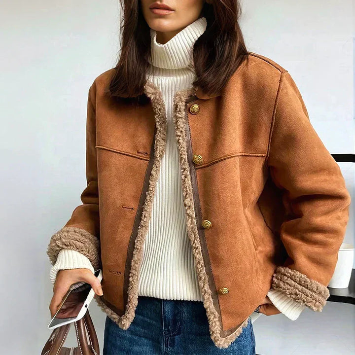 Jolene | Shearling Button Jacket