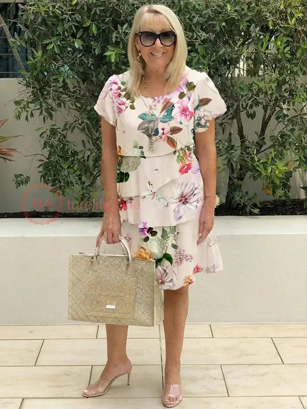 Ashley | Ruffled Floral Dress