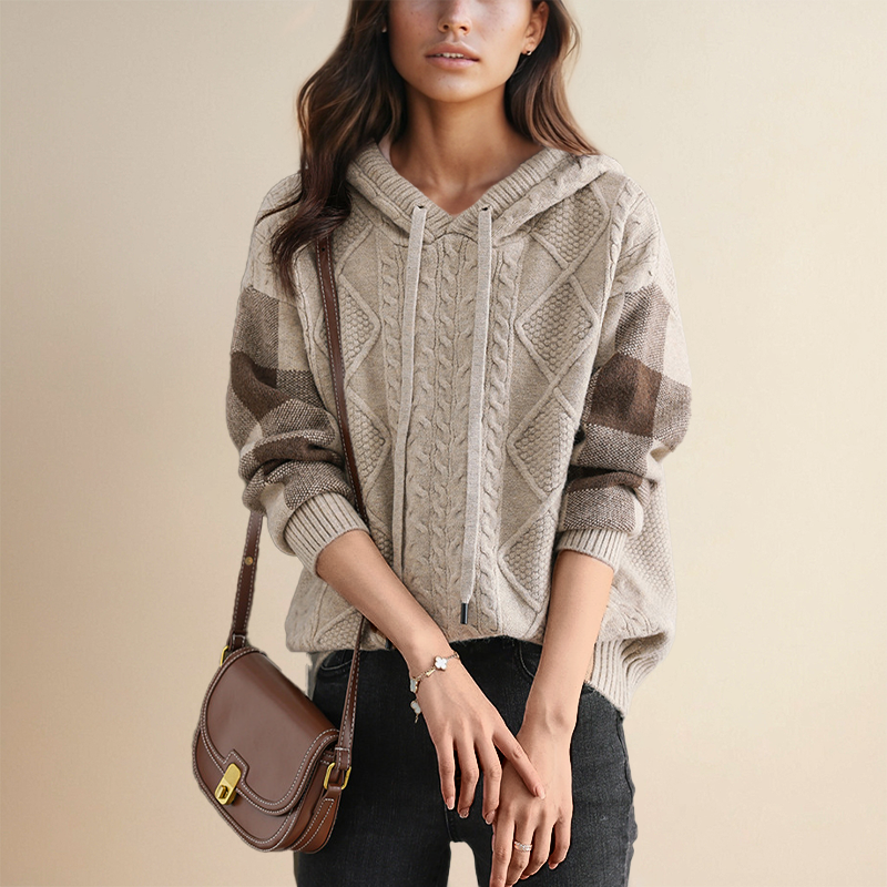 LEONIE | JACQUARD HOODED SWEATER