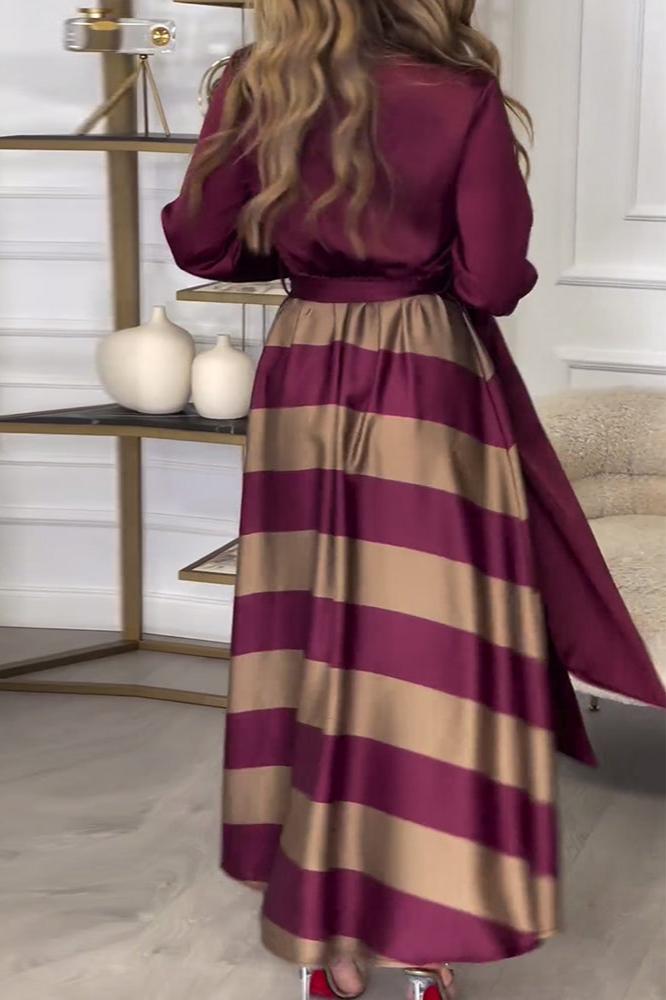 Serena | Elegant Striped Dress