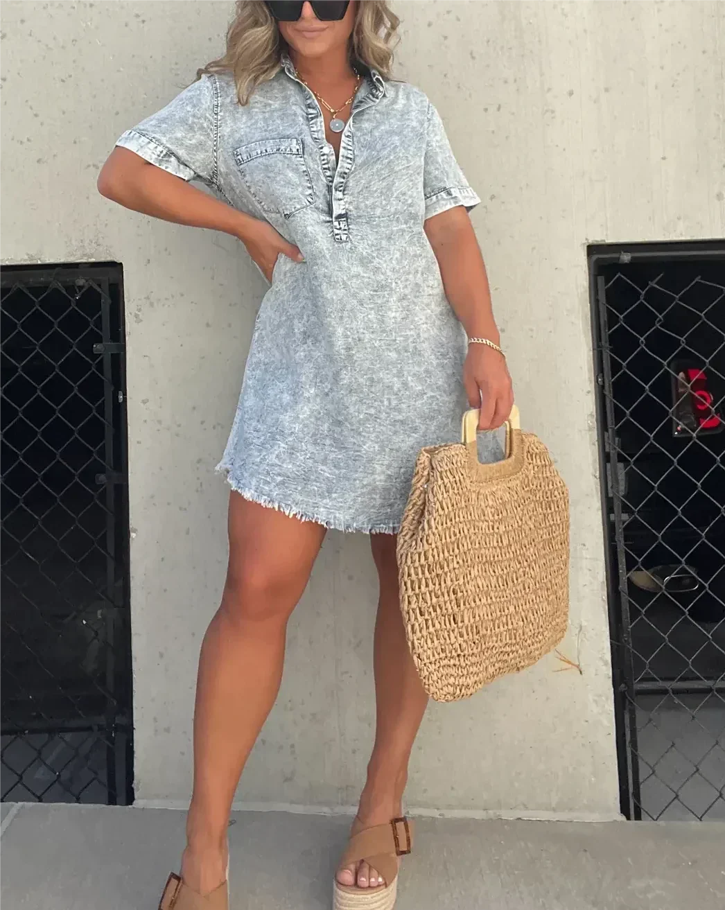 Nayeli | Denim Shirt Dress