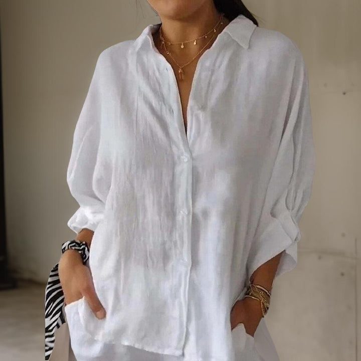 Beatrice | Elegant Linen Blouse