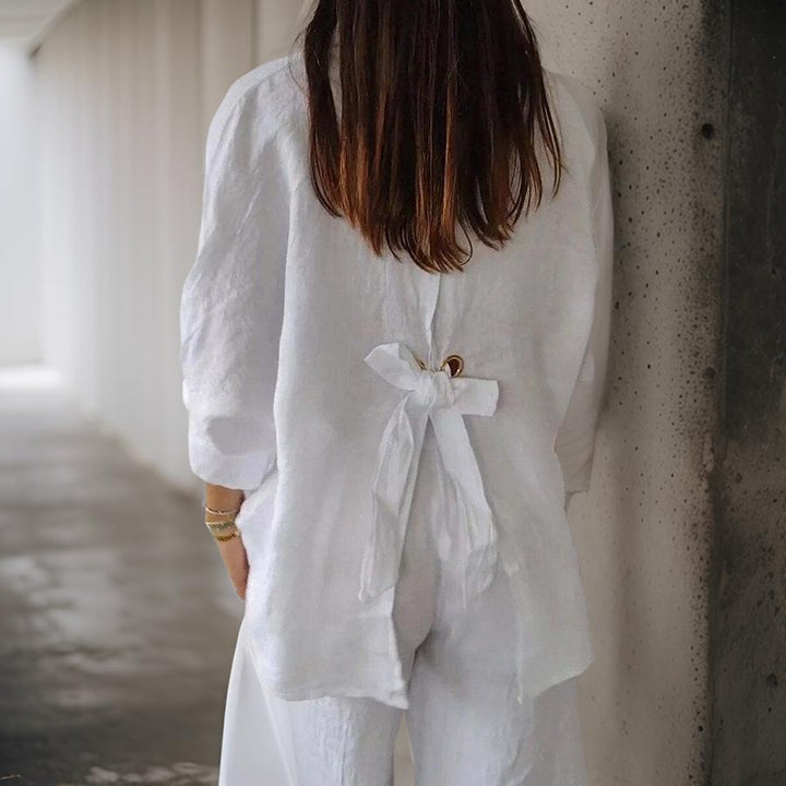 Beatrice | Elegant Linen Blouse