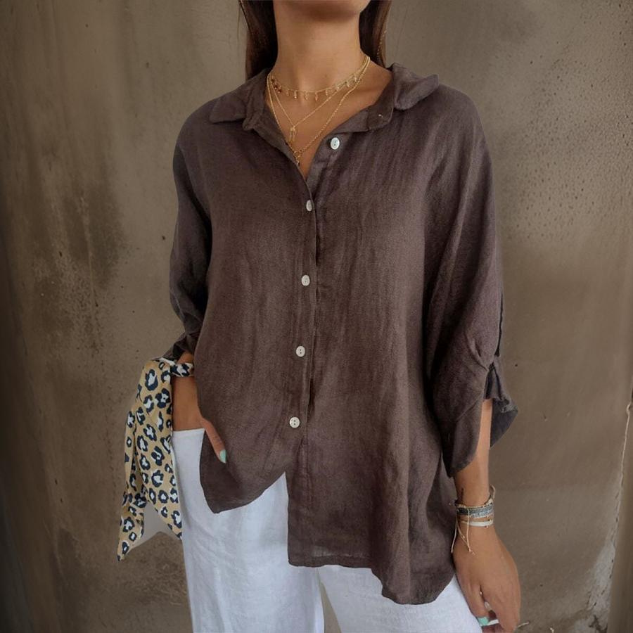 Beatrice | Elegant Linen Blouse