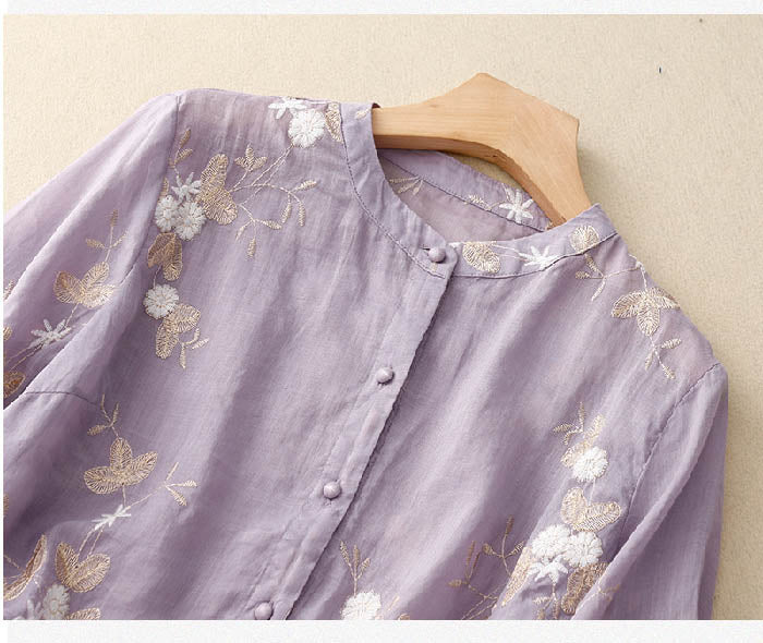 Kenna | Embroidered Cotton Blouse